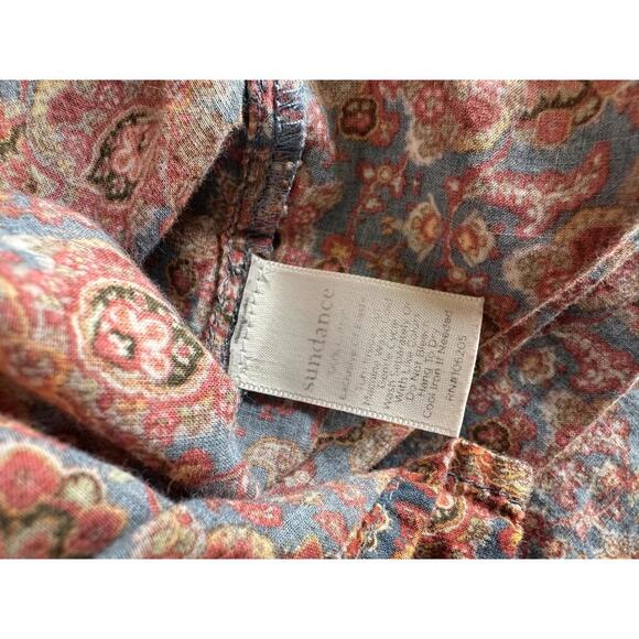 Sundance Jeanie Ruffle Floral Puff Sleeve Top Blouse Women’s size Medium Boho - Picture 8 of 12